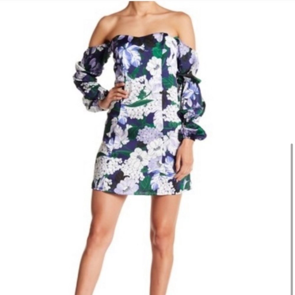 NWT Alexia Admor Floral off the Shoulder Dress